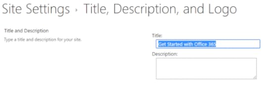 Site Title editing screenshot