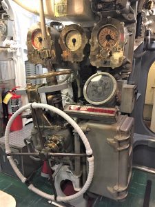 Navigational controls of the USS Bowfin, Pearl Harbor (Photo: Sarah Sundin, 7 Nov 2016)