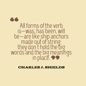 Charlies J Shields writing tip