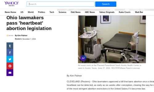 Ohio lawmakers pass heartbeat abortion legislation