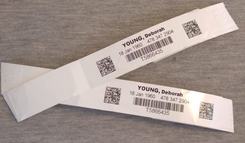 Hospital bracelets
