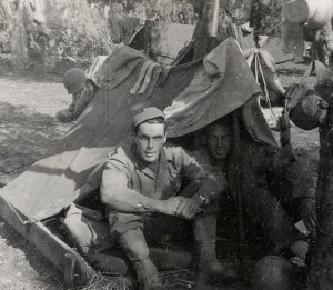 Andy Cromarty and his best friend before the siege of Monte Cassino