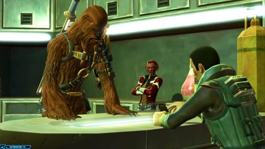 My smuggler and her companions in Star Wars: The Old Republic