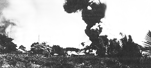 Japanese air attack on Nichols Field on Luzon, 10 December 1941 (US Army Center for Military History)