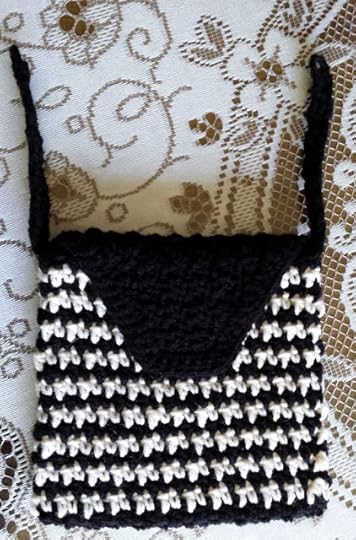 crocheted seat cane bag