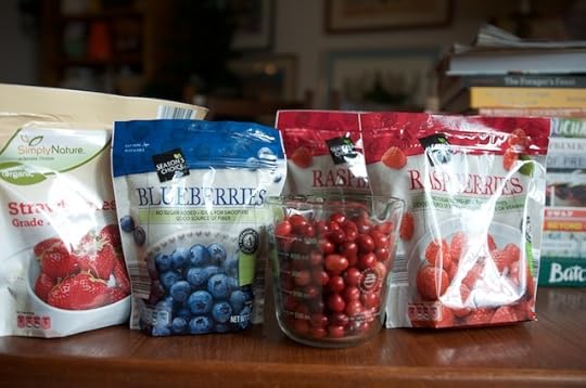 Fruit for holiday berry jam.