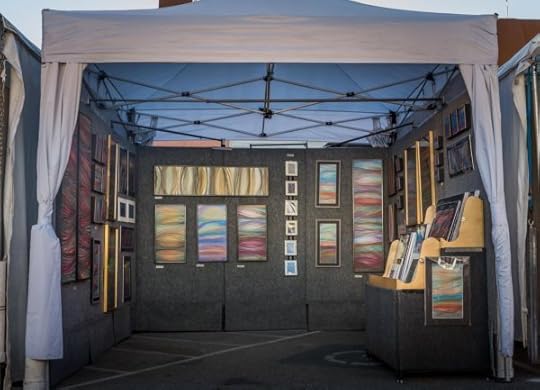 Santa Fe Society of Artists outdoor show just off the Santa Fe Plaza - May though October