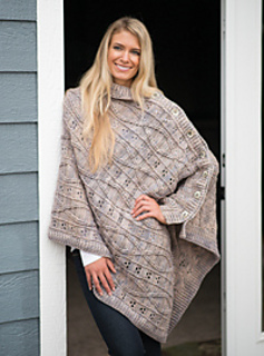 Marly Bird Mountain Mist Poncho Crochet Pattern