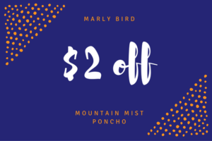 Marly Bird Mountain Mist Poncho $2 Off