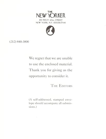 Rejection from The New Yorker