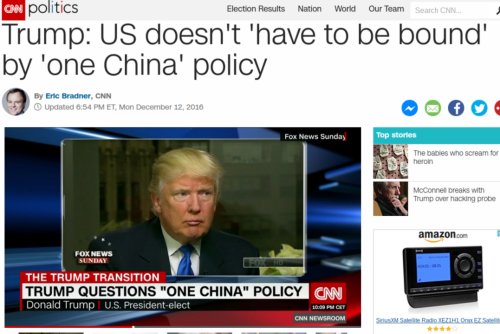 Trump US doesn t have to be bound by one China policy CNNPolitics.com