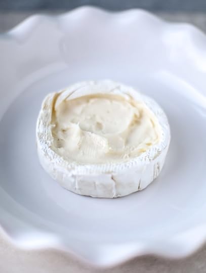 winter fruit stuffed brie with a pinot poached pear I howsweeteats.com 