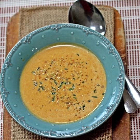 Creamy Acorn Squash and Leek Soup