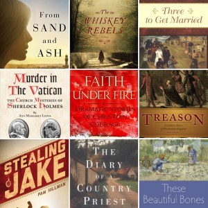 Book covers under tree