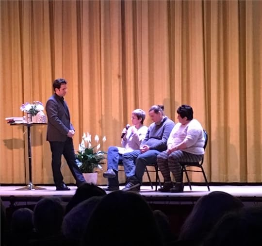 Chatting and Tapping with some members from the audience