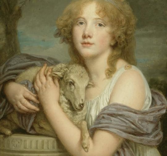Girl With Lamb by Jean-Baptiste Greuze