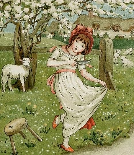 Little Miss Muffet and Her Sheep by Kate Greenaway
