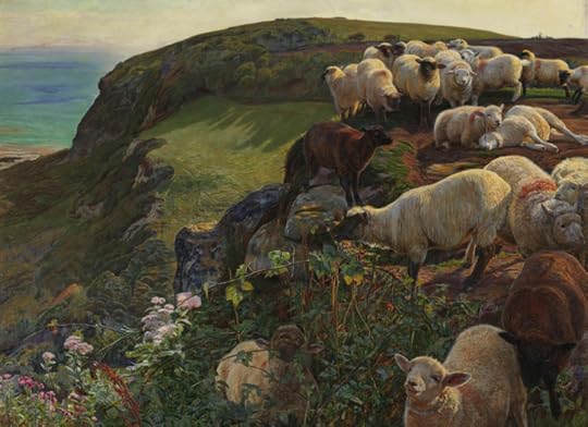 Strayed Sheep by Pre-Raphaelite painter William Homan Hunt