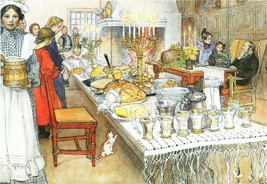 Christmas Evening by Carl Larrson