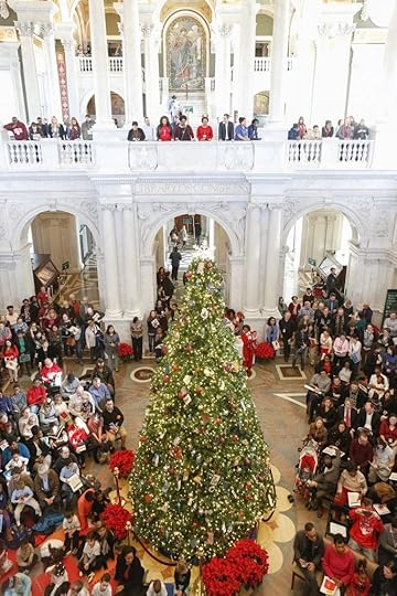 Library of Congress patrons and staff gathered in the Great Hall to celebrate the holiday season. Photo by Shawn Miller. 