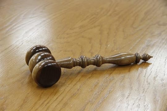 Gavel in a courtroom. CC0 Public Domain via Pixabay.