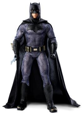 Barbie® Batman v Superman: Dawn of Justice Batman™ Doll (DGY04) SRP: $39.95 | Adult | Available: Spring 2016 The world’s greatest Super Heroes are coming to a universe near you. Batman v Superman: Dawn of Justice™ features some of DC Comics’ most well-known characters: Batman™, Superman™ and Wonder Woman™. Inspired by Batman v Superman: Dawn of Justice™, this fully-articulated Batman™ figure is sculpted in the likeness of Ben Affleck, the actor who portrays the Super Hero in the film. The Dark Knight™ is ready for the ultimate showdown with Superman™ wearing his iconic gray Super Hero costume with a logo emblazoned on the chest, black cape with bat cowl, boots, and black gloves. His utility belt has golden accents and he “holds” a Batarang™ in his right hand.
