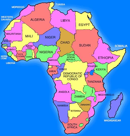 map of african continent