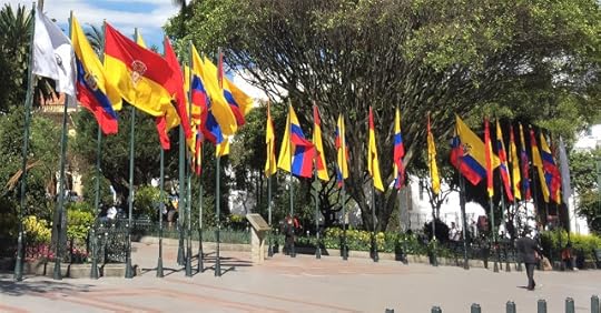 Flags in Parque Calderon