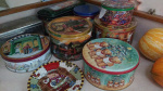 Tins of cookies ready for the evening