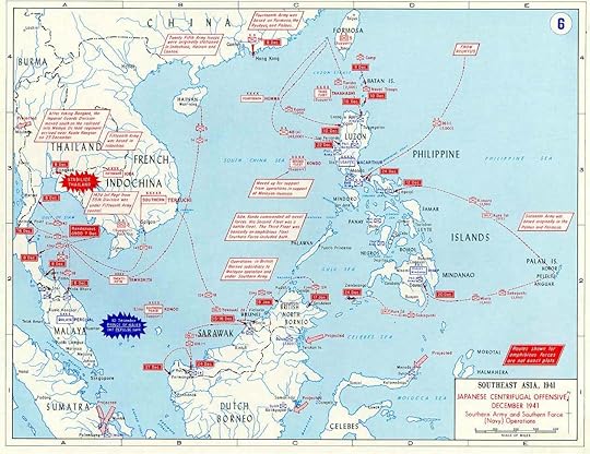 Map showing Japanese offensives in Dec 1941 (US Army Military Academy)