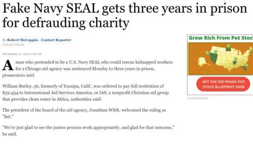Fake Navy SEAL gets three years in prison for defrauding charity Chicago Tribune