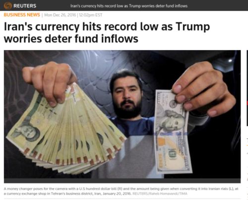 Iran s currency hits record low as Trump worries deter fund inflows Reuters