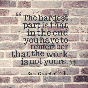 Sara Grunden Kuhs on writing