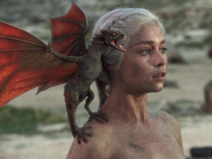 daenerys-targaryen-and-baby-dragon-game-of-thrones