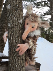 Nori likes to play outside in the snow.