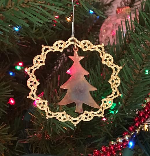 A gift from Ava in 1973, the ornament hangs on the 2016 Christmas tree.