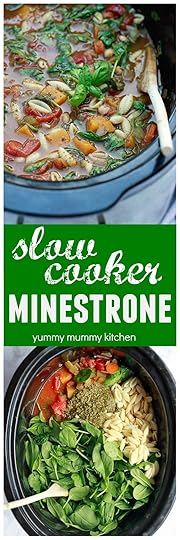 slow cooker vegetarian minestrone soup is an easy healthy recipe the whole family will love