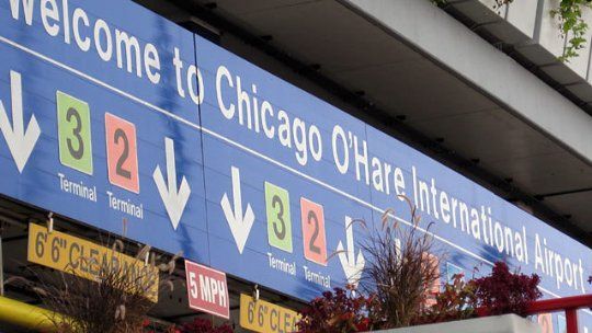 Chicago O'Hare Airport sign: 