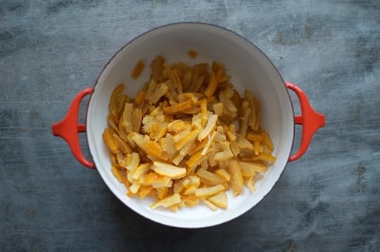 sliced Seville oranges for small batch marmalade - Food in Jars
