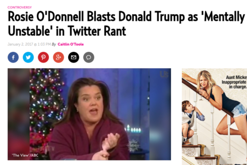 Rosie O Donnell Blasts Donald Trump as Mentally Unstable Us Weekly