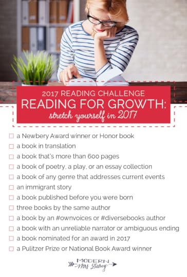 The Modern Mrs. Darcy 2017 Reading Challenge + my picks