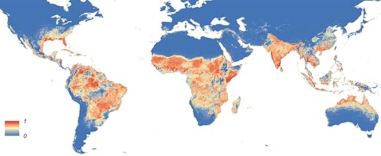 Global Aedes aegypti mosquito (carriers of the Zika virus) distribution