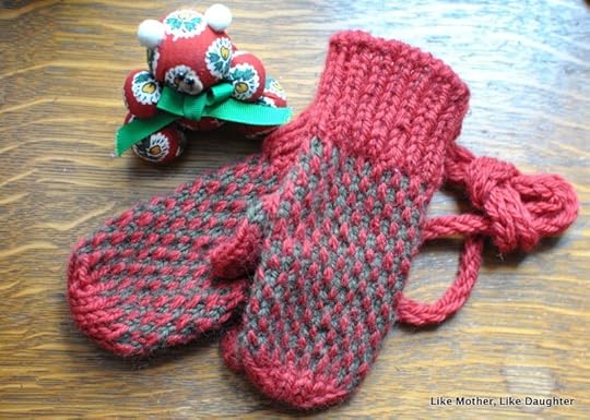 Minky mittens ~ Like Mother, Like Daughter