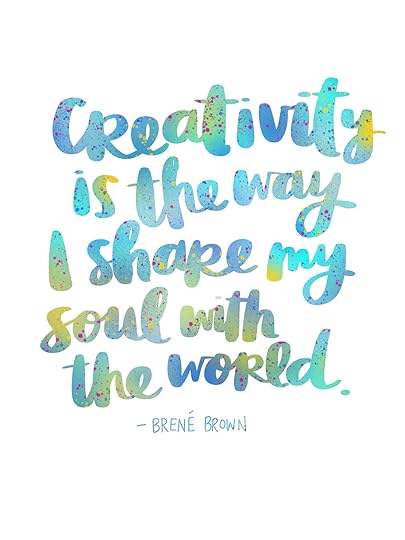 Brene Brown quote lettered by Amy Tangerine