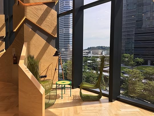Entrance space of the new Google offices in Singapore.