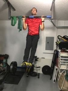 uball inventor Julian Sardinas doing a pull up