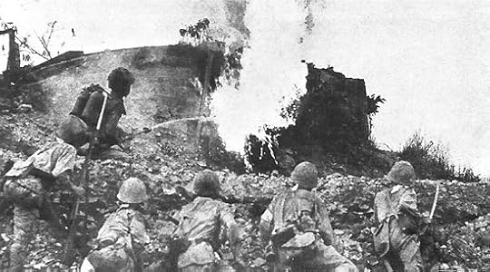 Japanese flamethrower on the Orion-Bagac Line, Bataan Peninsula, 1942 (public domain, Japanese government photo)