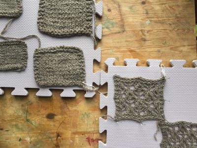 Reblocking some of my Twist and Ply swatches