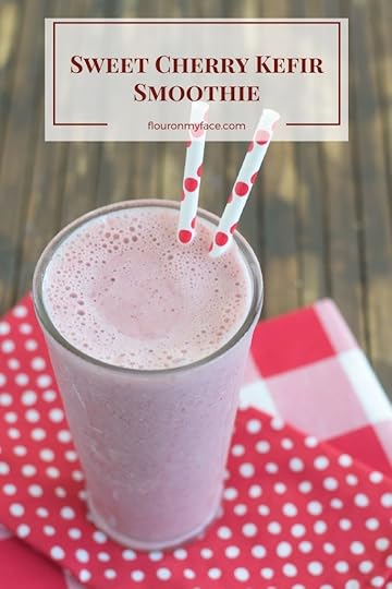 Sweet Cherry Kefir Smoothie recipe via flouronmyface.com