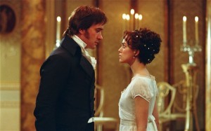 Matthew Macfadyen as Mr. Darcy and Keira Knightley as Elizabeth Bennet in Joe Wright's Adaptation of Jane Austen's Pride and Prejudice